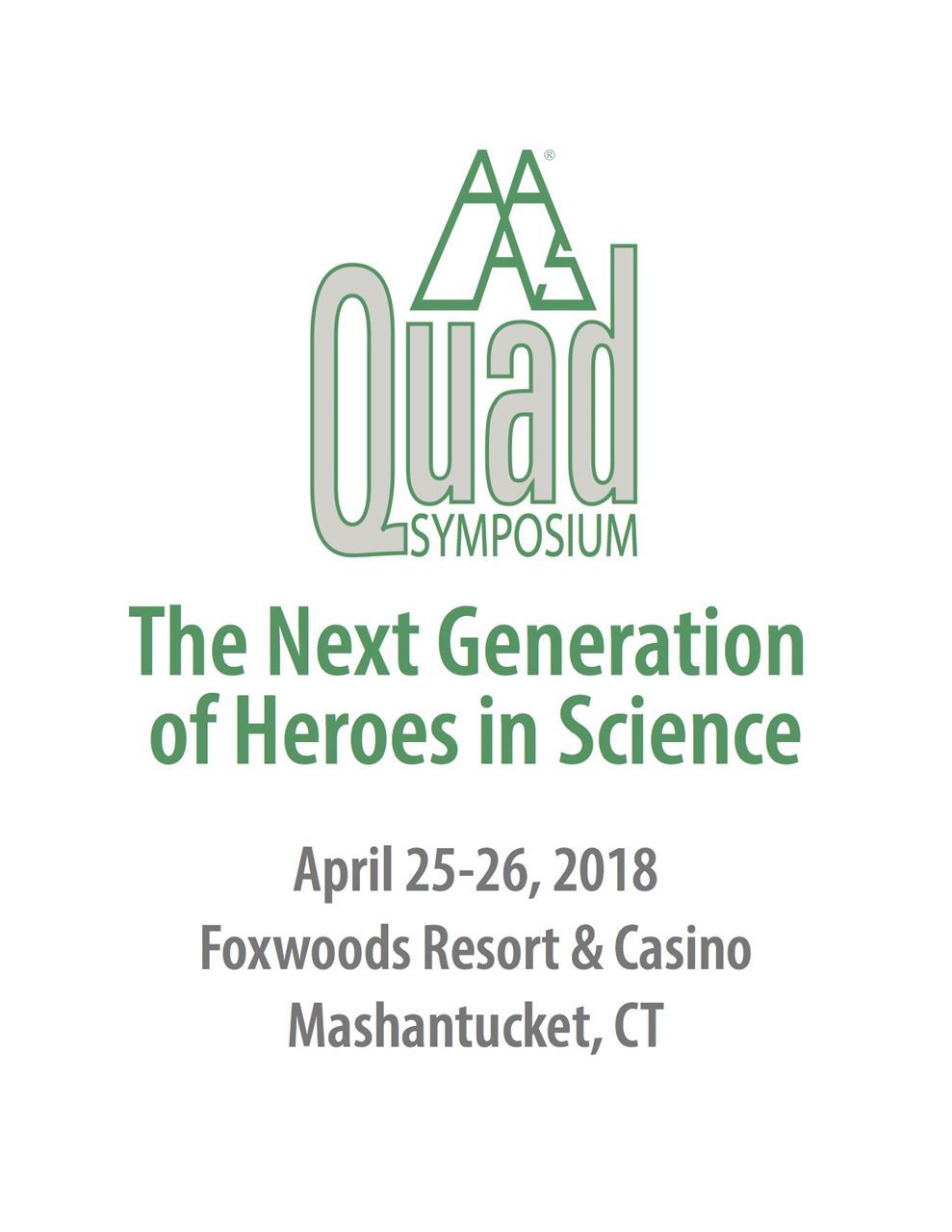 2018 QUAD Logo April 25-26, Foxwoods Resort & Casino